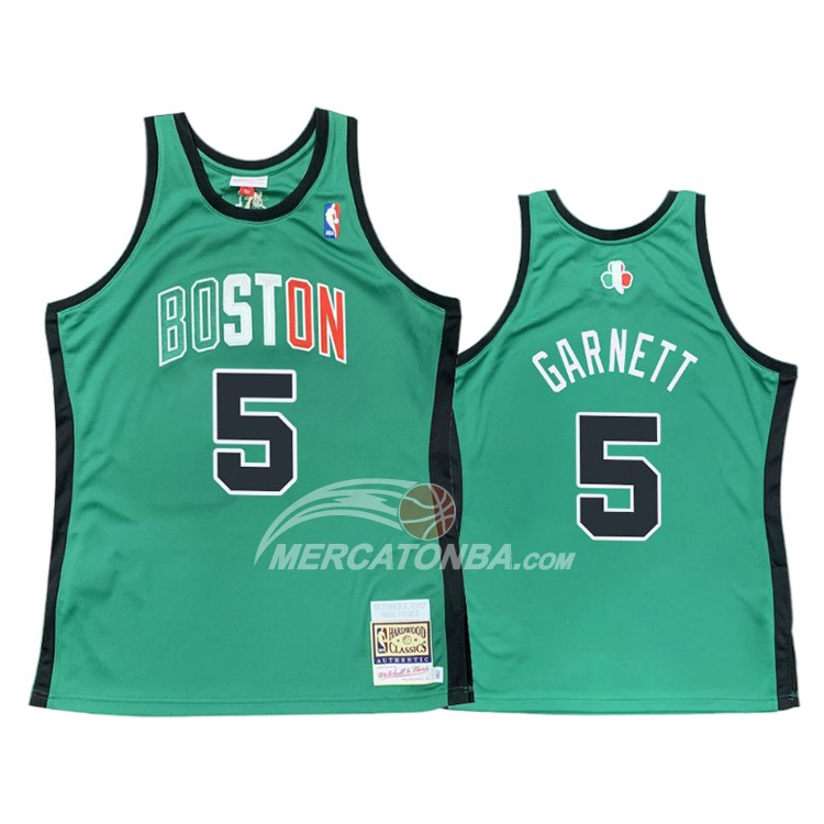 Maglia Boston Celtics Kevin Garnett Hardwood Classics Throwback 2007-08 Verde